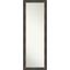 Full-Length Rustic Bronze and Wood Rectangular Mirror