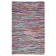 Handmade Striped Multicolor Cotton Round Area Rug, 4' x 6'