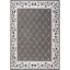 Grey and Ivory Rectangular Traditional Floral Area Rug