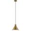 Zailey 10.75" Black and Brass Glass Pendant Light