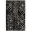 Chic Adirondack Black & Silver Geometric Synthetic Area Rug - 2'6" x 4'