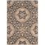 Safavid Style Brown and Beige Synthetic Tufted Area Rug