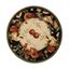 Chelsea Ivory and Black Floral Wool Round Area Rug