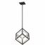 Euclid 12" Chrome and Matte Black Contemporary Mini Pendant