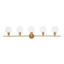 Gene 5-Light Brass and Clear Glass Wall Sconce