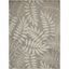 Natural Leaf Design Flat Woven Outdoor Area Rug