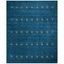 Hand-Knotted Blue Wool Square Area Rug