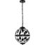 Levante Black Metal 1-Light Pendant with Chain