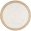 Handmade Oval White Jute 8' x 10' Braided Area Rug