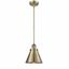 Antique Brass Mini Pendant Light with Glass Shade