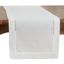 Ivory Hemstitched Polyester Table Runner, 16" x 90"