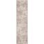 Ivory Abstract Synthetic 28" Easy-Care Hand-Knotted Rug