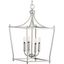 Parkhurst Brushed Nickel 4-Light Lantern Pendant