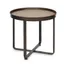 Zabel 24" Round Natural Wood and Metal End Table