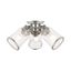 Brushed Nickel 3-Light Flush Mount with Clear Seeded Glass