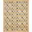 Gold and Ivory 8' x 10' Synthetic Reversible Area Rug