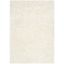 Ivory Hand-Tufted Shag Wool and Synthetic Area Rug 4' x 6'