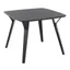 38" Black Wood Mid-Century Modern Dining Table