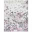 Ivory and Purple Floral Synthetic 10' x 14' Area Rug