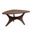 Blaze Mid-Century Modern Triangular Pecan Wood Coffee Table