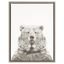 Gray Framed Bear Portrait Canvas Art for Kids