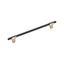 10-1/16" Matte Black and Golden Champagne Bar Pull