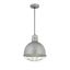 Galvanized Chrome 12" Industrial Bowl Pendant Light