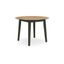 Round Beige and Green Extendable Wood Dining Table