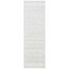 Ivory and Silver Hand-knotted Synthetic Runner Rug