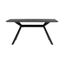 Contemporary Margot 63'' Black and Brown Rectangular Dining Table