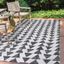 Andratx Ivory and Black Geometric Indoor/Outdoor Rug