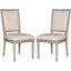 Buchanan Beige Linen Upholstered Side Chair Set