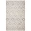 Ivory Abstract Handmade Wool 4' x 6' Tufted Rug