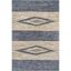 Handwoven Geometric Gray Leather and Cotton 6' x 9' Area Rug