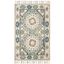 Ivory and Charcoal Bohemian Wool Area Rug