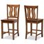 Fenton 42.5" Walnut Brown Wood Counter Stools Set