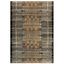 Tribal Stripe Black and Multicolor Synthetic 8' x 10' Indoor/Outdoor Rug