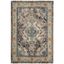 Light Blue and Gray Synthetic Boho-Chic Rectangular Rug