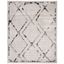 Ivory and Grey Geometric Hand-knotted 8' x 10' Area Rug