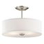 Shailene 14" Brushed Nickel Drum Ceiling Light