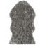 Luxurious Hand-Knotted Dark Gray Faux Sheepskin Rectangular Rug