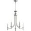 Elegant Satin Nickel 5-Light Crystal Chandelier with Candle Bulbs