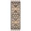 Aspen Gray and Charcoal Wool Floral Runner Rug