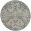 Regal Vintage Blue Diamond 48" Round Synthetic Area Rug