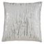 Silver Distressed Metallic Foil Cotton Throw Pillow, 24" Square