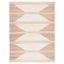 Ivory and Natural Wool Flat Woven Handmade Rug, 5' x 8'