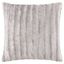 Gray Faux Fur Textured Square Pillow Sham