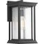 Endicott Black Craftsman Outdoor Wall Lantern with Linen Glass