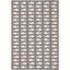 Reversible Rectangular Grey/Beige Synthetic Indoor/Outdoor Rug