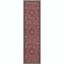 Journey Red and Navy Synthetic Washable Runner Rug